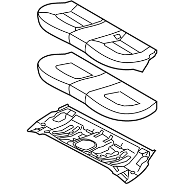 Kia 891001W800BDW Cushion Assembly-Rear Seat