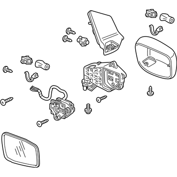 Honda 76250-SHJ-A13 Mirror Assembly, Driver Side Door (R.C.)