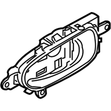 Nissan 80670-1GR0A Door Inside Handle Assembly, Passenger Side