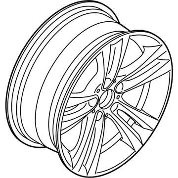 BMW 36-11-6-796-247 Light Alloy Rim Ferricgrey