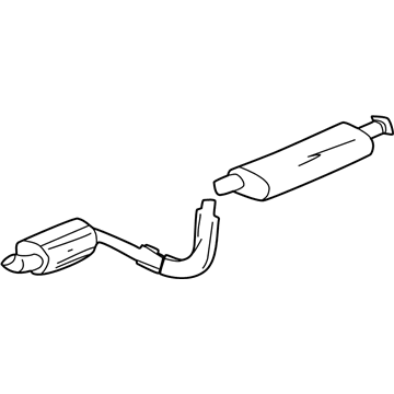 GM 25887919 Exhaust Muffler Assembly (W/ Resonator, Exhaust & Tail Pipe