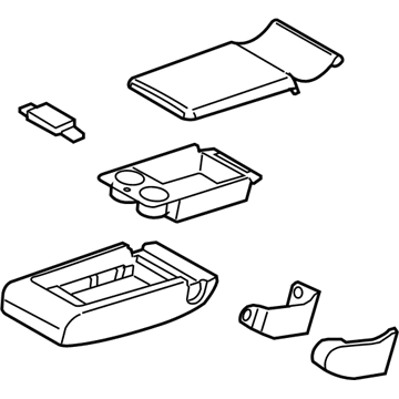 Infiniti 88700-EH01E Rear Seat Armrest Assembly