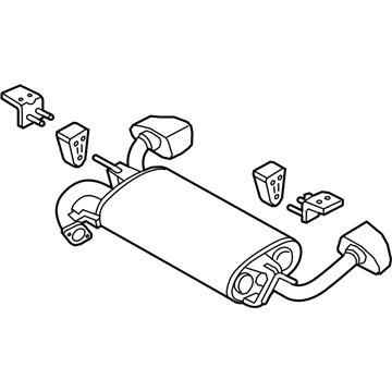 Hyundai 28700-2M200 Main Muffler Assembly