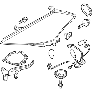 Nissan 26060-CB825 Driver Side Headlamp Assembly