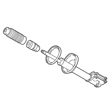Hyundai 54650-2C000 Strut And Bumper Assembly, Front, Left