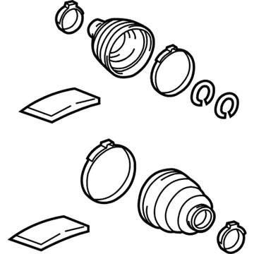 Toyota 04428-0R070 Front Cv Joint Boot Kit