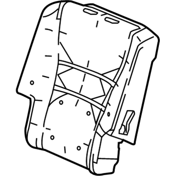 Honda 81727-TG7-A81 Pad, L. Middle Seat-Back