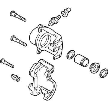 Nissan 44011-ZD82A CALIPERASSY-Rear LH, W/OPADSORSHIMS