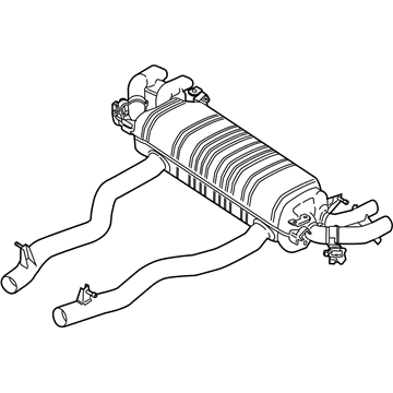 BMW 18-30-8-485-813 REAR MUFFLER WITH EXHAUST FL