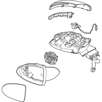 Hyundai 87610-L0040 Mirror Assembly-Outside RR View, LH