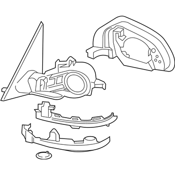 BMW 51-16-7-396-048 Outside Mirror Without Glass Heated Right