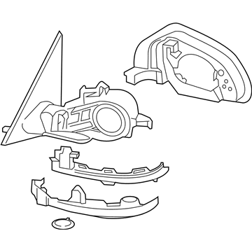 BMW 51-16-7-396-061 Exterior Mirror Without Glass, Heated, Left
