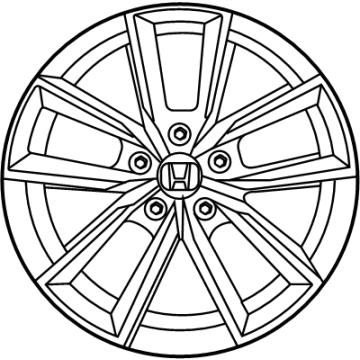 Honda 42800-TVA-AD1 W-WHEEL (17X7) (1/2J)