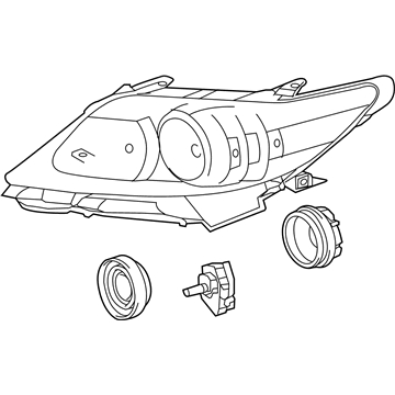 Lexus 81145-33B50 Headlamp Unit With Gas, Right