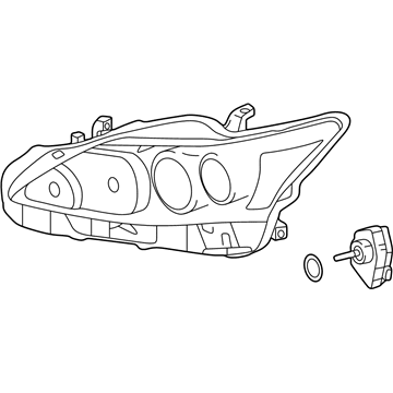 Lexus 81185-76071 Headlamp Unit With Gas, Left