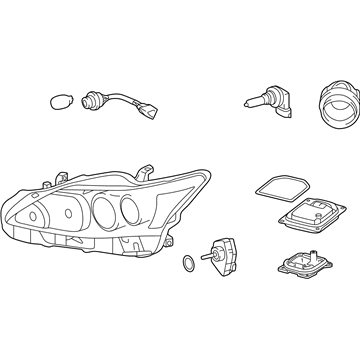 Lexus 81110-76160 Headlamp Assembly, Right