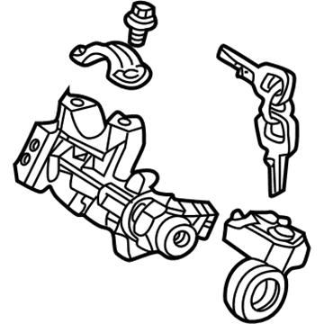 Honda 35100-S5A-A82 Lock Assy., Steering