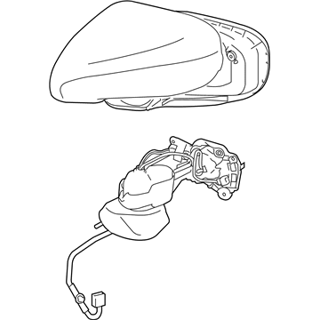 Lexus 87906-53070-B1 Mirror Sub-Assy, Outer Rear View, LH