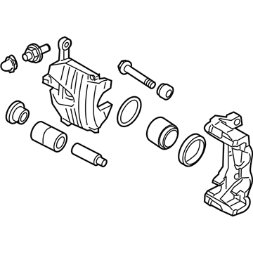 Nissan 41011-4CU0A Caliper Assy-Front LH, W/O Pad & Shim