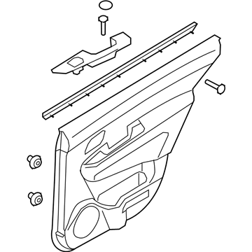 Kia 833061D0653J Panel Assembly-Rear Door Trim