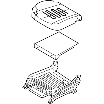 Hyundai 88200-2H000-AAN Cushion Assembly-Front Seat, Passenger