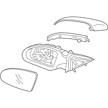 Kia 87620A8000 Outside Rear View Mirror Assembly, Right