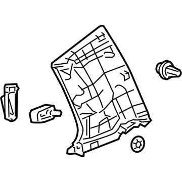 Lexus 62472-60401-A2 GARNISH, Rear Pillar