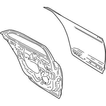 Ford GD9Z-5424630-A Door Assembly - Rear - Less Hinges