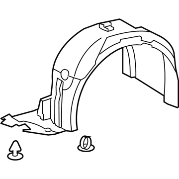 Lexus 53806-50080 Shield Sub-Assembly, Fender