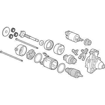 Honda 31200-5R7-A02 Starter Motor Assembly (Sm-74015) (Mitsuba)