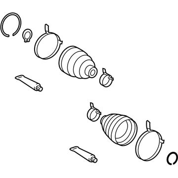 Toyota 04429-0E010 Rear Cv Joint Boot Kit, In Outboard Joint, Right