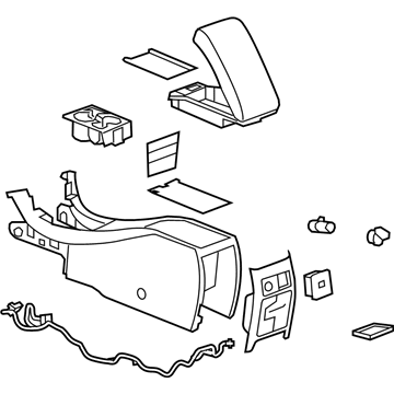 GM 20905417 Console, Front Floor