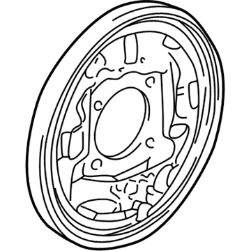 Honda 43110-S04-801 Plate, Right Rear Brake Back