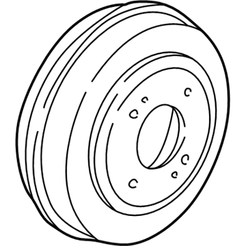 Honda 42610-SR3-000 Drum, Rear Brake