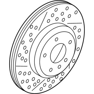 BMW 34-21-2-284-811 Brake Disc, Ventilated, Left