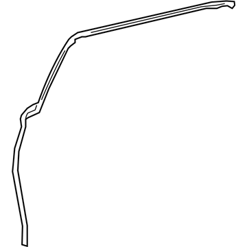 Lexus 67888-50100 WEATHERSTRIP, Rear Door