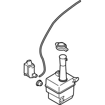 Kia 986102F500DS Washer Reservoir & Pump Assembly