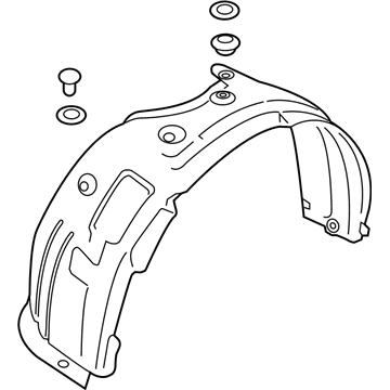 Hyundai 86812-J9NA0 GUARD ASSY-FRONT WHEEL, RH