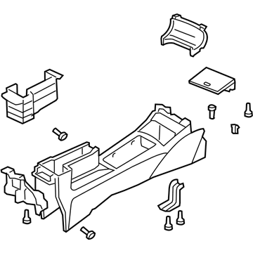 Honda 83420-S5A-L51ZA Console Set, Center *NH361L* (CF GRAY)