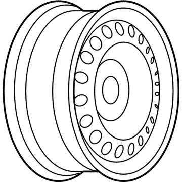 GM 9593961 Wheel, Steel