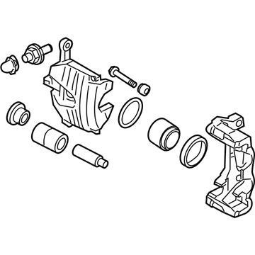 Nissan 41001-4CU0A CALIPER Assembly-Front RH, W/O Pad & SHIM