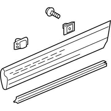 Honda 75313-TP6-A01ZB Garnish Assy., R. RR. Door (Lower) *G532M* (OPAL SAGE METALLIC)