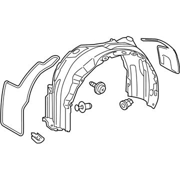 Toyota 53805-06101 Fender Liner Assembly