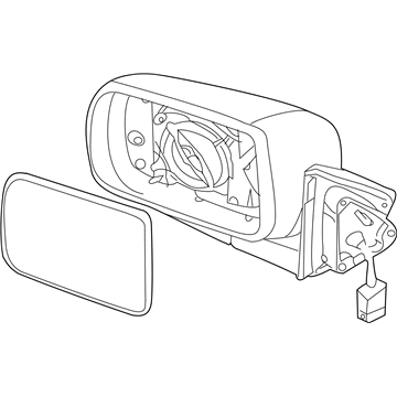 Kia 876102J110 Outside Rear View Mirror Assembly, Left