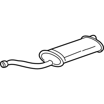 GM 15973333 Exhaust Muffler Assembly (W/ Exhaust Pipe & Tail Pipe)