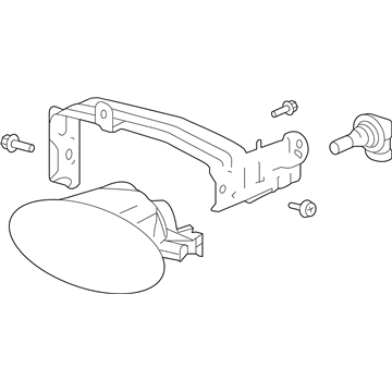 Honda 33951-SZT-A01 Foglight Unit, Passenger Side (Coo)