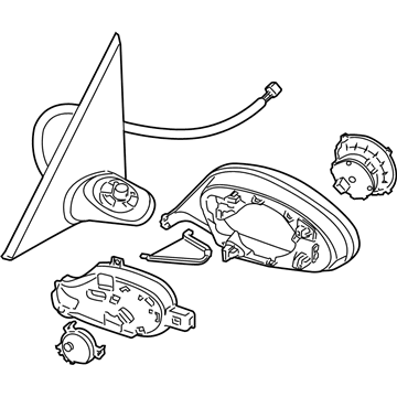 BMW 51-16-7-189-946 Heated Outside Mirror, Right