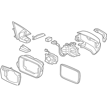 Acura 76200-SJA-306ZF Mirror Set, Passenger Side Door (Alberta White Pearl) (Heated) (Automatic Turn) (Coo)