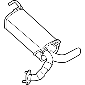 Nissan 20100-1KD6E Exhaust, Main Muffler Assembly