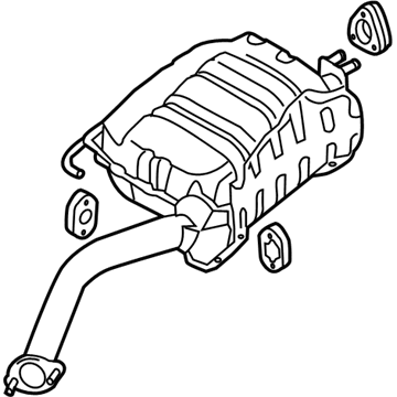 Hyundai 28710-1U300 Rear Muffler Assembly